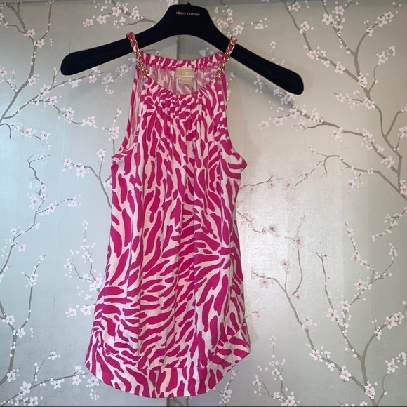 MICHAEL Michael Kors Chain Link Halter Top Small - Picture 1 of 4
